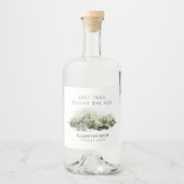 Laatste pad voor het sluier vrijgezellenweekend likeurfles etiket (Voorkant)