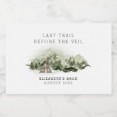 Laatste pad voor het sluier vrijgezellenweekend likeurfles etiket (Enkel label)