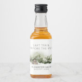 Laatste pad voor het sluier vrijgezellenweekend likeurfles etiket (Voorkant)