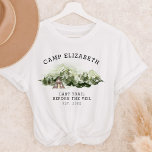 Laatste pad voor het sluier vrijgezellenweekend t-shirt<br><div class="desc">Dit ontwerp heeft een prachtig waterverf bos. Maak je klaar voor een leuk weekend in de bergen met dit collectie!</div>