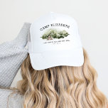 Laatste pad voor het sluier vrijgezellenweekend trucker pet<br><div class="desc">Dit ontwerp heeft een prachtig waterverf bos. Maak je klaar voor een leuk weekend in de bergen met dit collectie!</div>