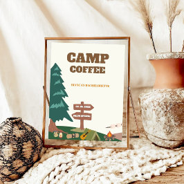 Laatste pad voor het Veil Camp koffiebord Poster