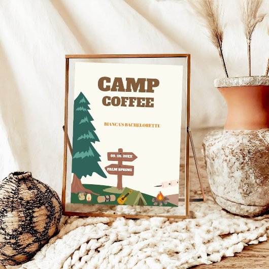 Laatste pad voor het Veil Camp koffiebord Poster