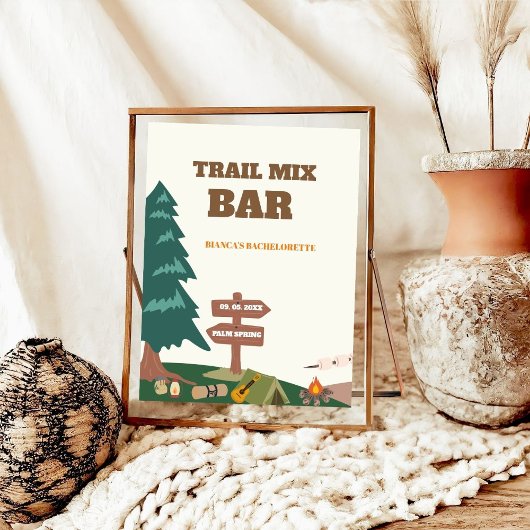 Laatste pad voor het Veil Trail Mix Bar-teken Poster