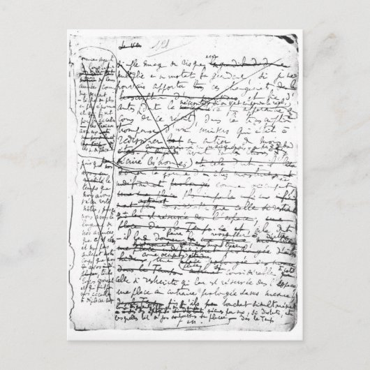 Laatste pagina van "A la Recherche du Temps Perdu" Briefkaart (Voorkant)