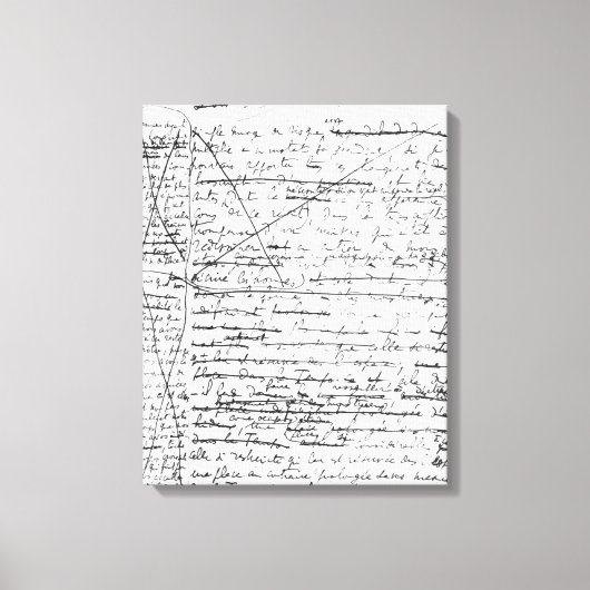 Laatste pagina van "A la Recherche du Temps Perdu" Canvas Afdruk (Voorkant)