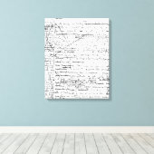 Laatste pagina van "A la Recherche du Temps Perdu" Canvas Afdruk (Insitu (Houten vloer))