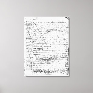 Laatste pagina van "A la Recherche du Temps Perdu" Canvas Afdruk