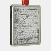 Laatste pagina van "A la Recherche du Temps Perdu" Metalen Ornament (Rechts)