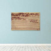 Laatste pagina van de Kunst van Fugue, 1740 Canvas Afdruk (Insitu (Houten vloer))