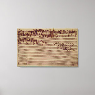 Laatste pagina van de Kunst van Fugue, 1740 Canvas Afdruk