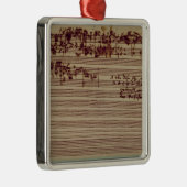 Laatste pagina van de Kunst van Fugue, 1740 Metalen Ornament (Rechts)