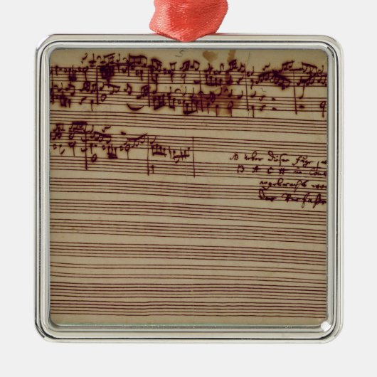 Laatste pagina van de Kunst van Fugue, 1740 Metalen Ornament (Voorkant)