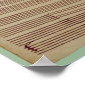 Laatste pagina van de Kunst van Fugue, 1740 Poster (Hoek)