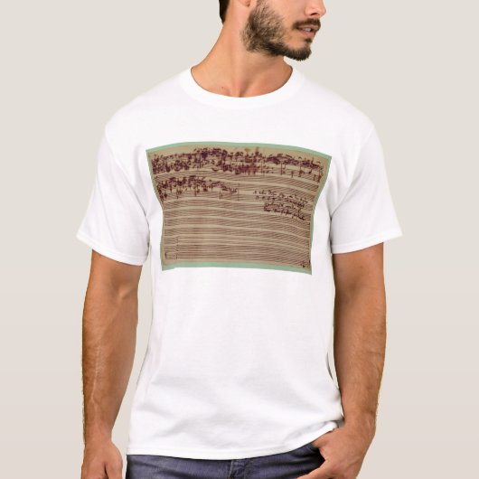 Laatste pagina van de Kunst van Fugue, 1740 T-shirt (Voorkant)