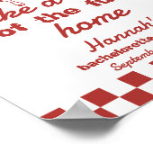 Laatste plak Pizza Bachelorette Favorieten Teken Poster (Hoek)