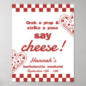 Laatste plak Pizza Bachelorette photobooth Teken Poster (Voorkant)