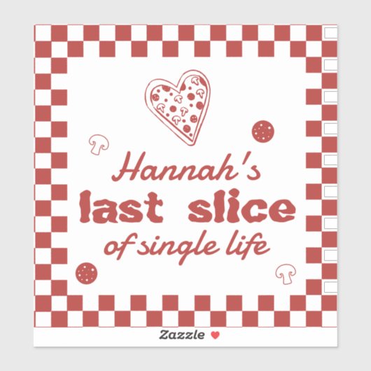 Laatste plak Single Life Pizza Box Bach Label (Vel)