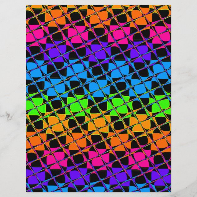 Laatste prachtige gewaagde regenboogkleuren geruit (Voorkant)