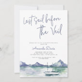 Laatste redder voor Veil Nautical Modern Bachelore Kaart (Voorkant)