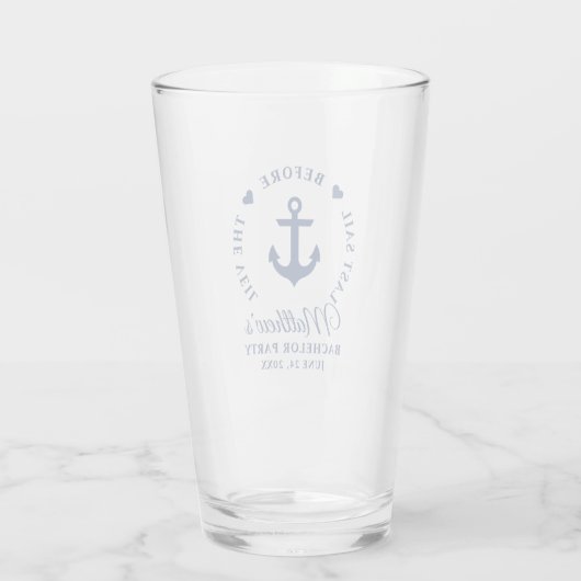 Laatste redding voor de Veil Nautical Bachelor Par Glas (Achterkant)