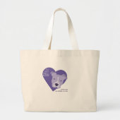 laatste reddings-Logo paars Grote Tote Bag (Voorkant)