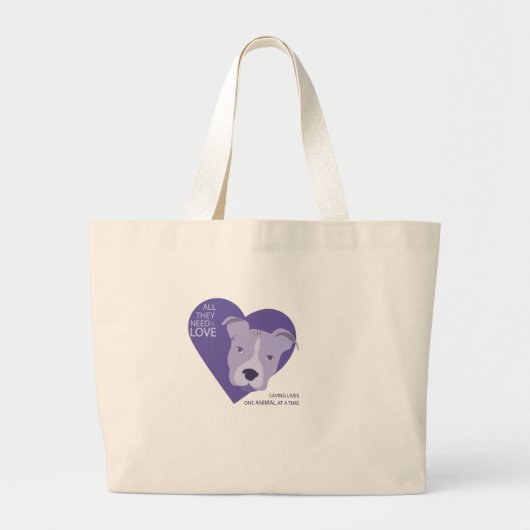 laatste reddings-Logo paars Grote Tote Bag (Voorkant)
