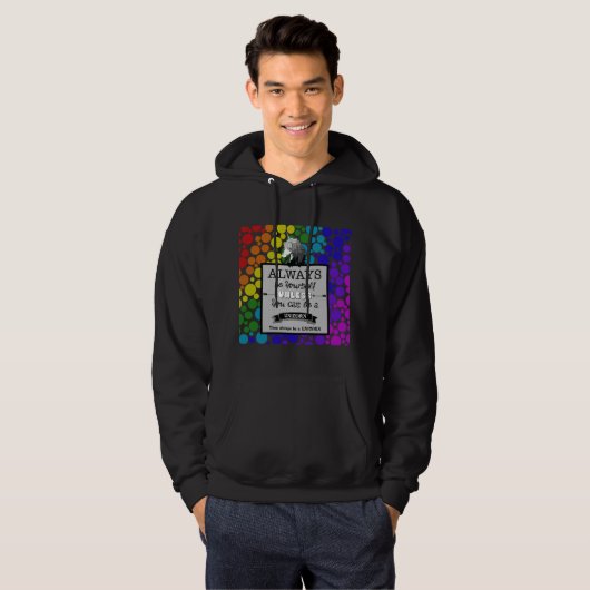 laatste regenboogeenhoorn hoodie (Voorkant volledig)