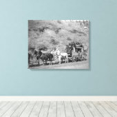 Laatste reis van de "Deadwood Coach" foto Canvas Afdruk (Insitu (Houten vloer))