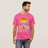 Laatste reis voor de sluier Bruid Retro Kamp Bache T-shirt (Voorkant volledig)