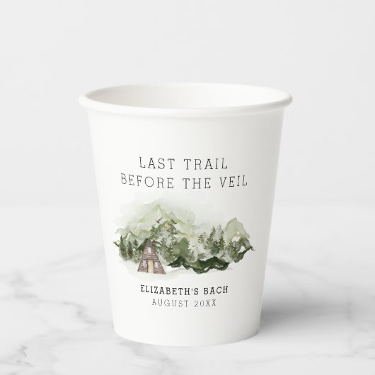 Laatste Reis Voor De Sluier Meisjesweekend Papieren Bekers (Voorkant)