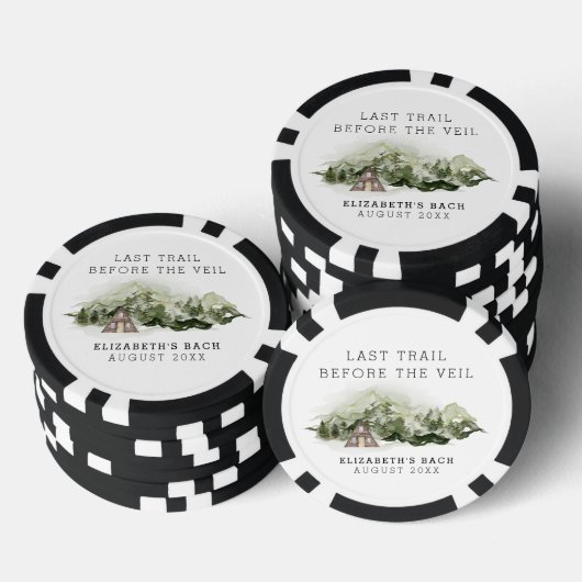 Laatste Reis Voor Het Bruidsmeisje Weekend Poker Chips (Opstapeling)