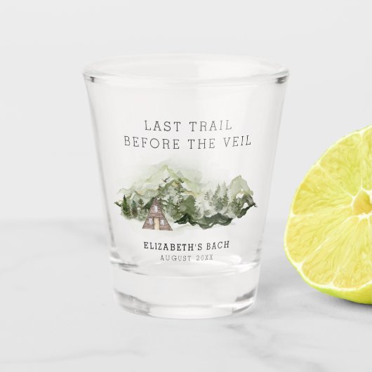 Laatste Reis Voor Het Bruidsmeisje Weekend Shot Glas (Voorkant)