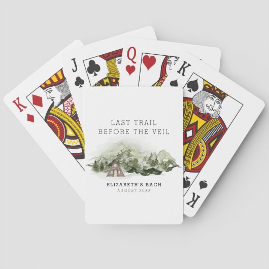 Laatste Reis Voor Het Bruidsmeisje Weekend Van De  Pokerkaarten (Achterkant)