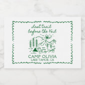 Laatste Reis Voor Het Sluier Afscheidsfeestje Sparkling Wijnetiket (Enkel label)