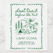 Laatste Reis Voor Het Sluier Afscheidsfeestje Wijn Etiket (Enkel label)