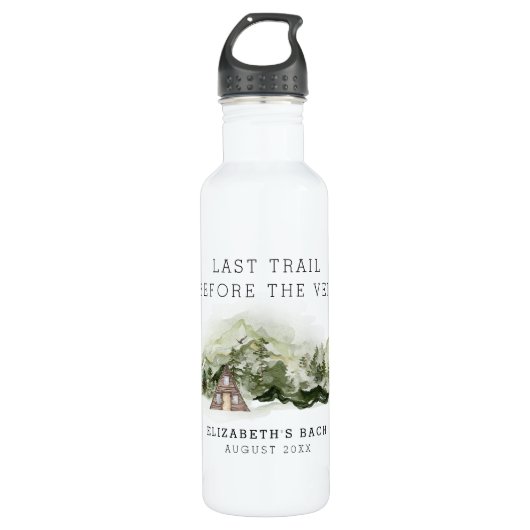 Laatste Reis Voor Het Sluier Meisjesweekend Waterfles (Voorkant)
