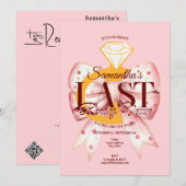 Laatste Rendez Veuve Bachelorette Weekend Route Kaart (Voorkant / Achterkant)