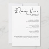 Laatste Rendez Veuve Bachelorette Weekend Route Kaart (Achterkant)