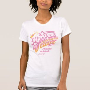 Laatste Rendez Veuve Roze Sinaasappel Bachelorette T-shirt