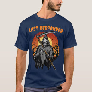 Laatste responder enge Halloween-truc of -behandel T-shirt