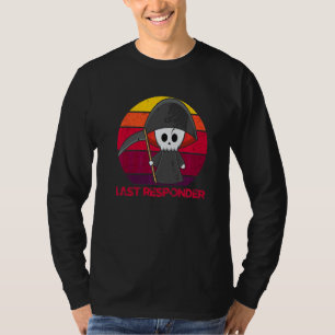 Laatste Responder Skeleton met donkere donkere lui T-shirt