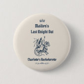 Laatste Ridder Uit Middeleeuwse Bachelorette Feest Ronde Button 5,7 Cm (Voorkant)