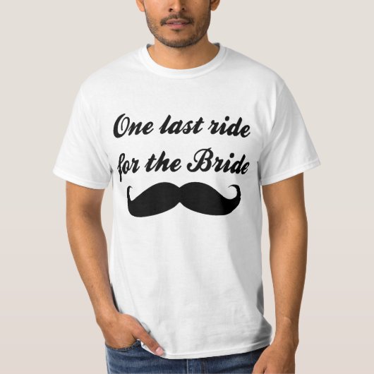 Laatste Ride voor de bruid Mustache Tee Shirt (Voorkant)