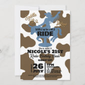 Laatste rit Denim Cowgirl Western verjaardagsfeest Kaart (Voorkant)