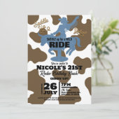 Laatste rit Denim Cowgirl Western verjaardagsfeest Kaart (Staand voorkant)