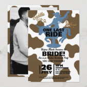 Laatste rit Denim Cowgirl Western vrijgezellenfees Kaart (Voorkant / Achterkant)