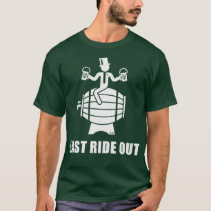 Laatste rit uit vrijgezellenfeest bruidegom bierva t-shirt