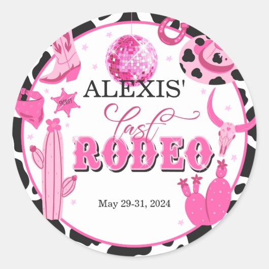 Laatste Rodeo Aangepast Ronde Sticker (Voorkant)