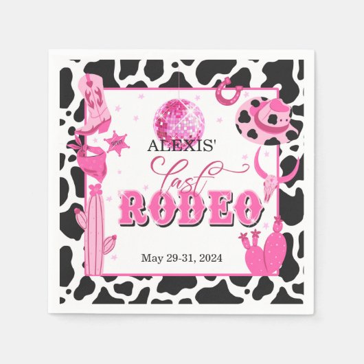 Laatste Rodeo Aangepaste Papieren Servetten (Voorkant)